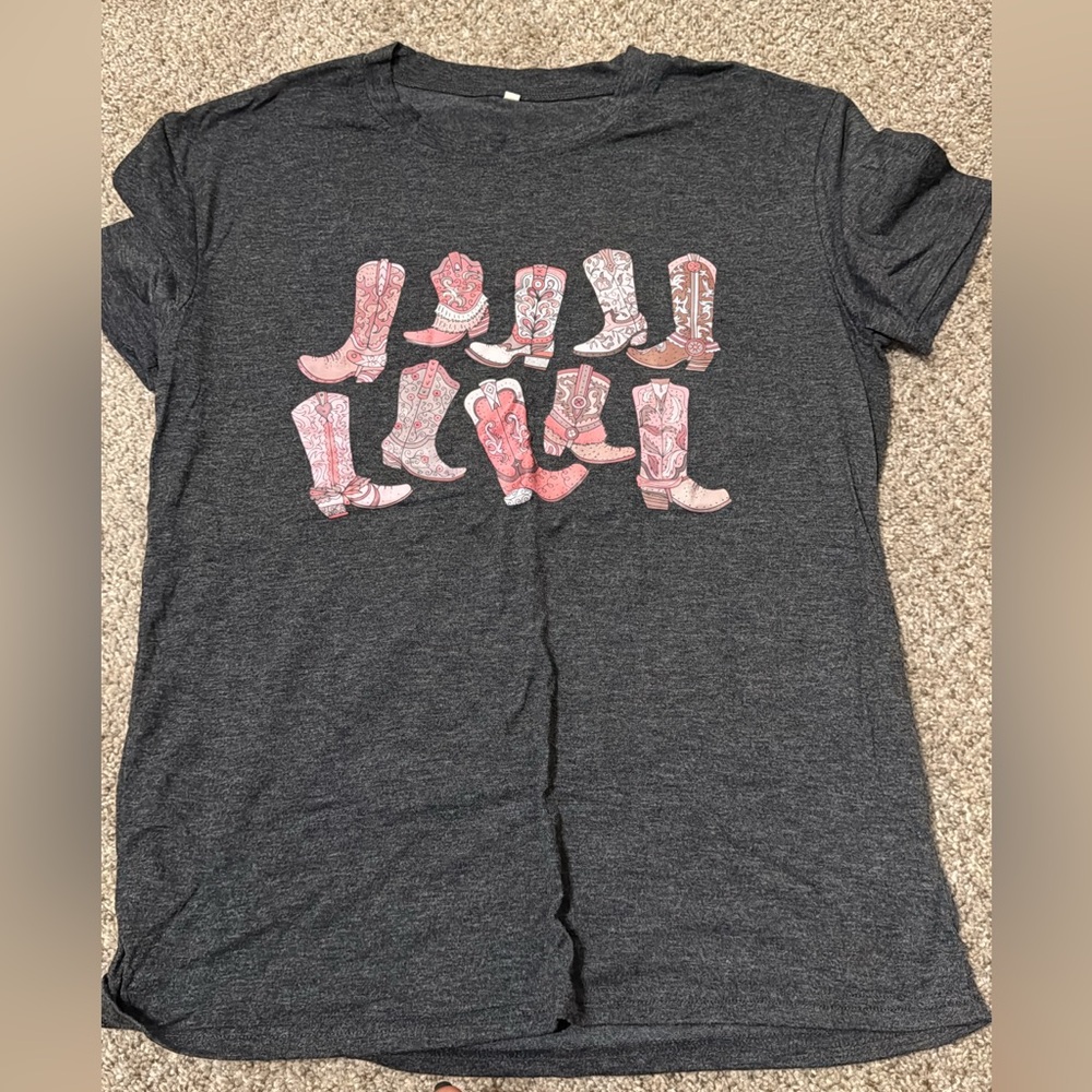 Western graphic tee boots